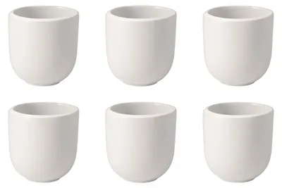 Produktbild von Villeroy & Boch NewMoon 6er Set Kaffeebecher (ohne Henkel) 390 ml weiß Porzellan