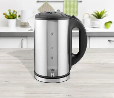 Produktbild von LED Wasserkocher 1,7L Elektrischer Heißwasserbereiter Teekocher aus Edelstahl Water Kettle