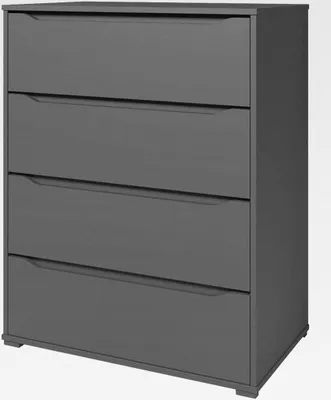 Produktbild von Kommode Ruben, Kommodenschrank, Anthrazit, 80.2 x 101.6 cm mit 4 Schubladen