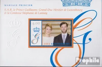 Produktbild von Briefmarken Luxemburg 2012 Mi Block30 (kompl.Ausg.) postfrisch Hochzeit Erbgroßherzog