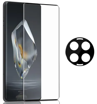 Obrázok produktu pre 1-balenie Oneplus 12R Ochranné sklo na displej & 1-balenie ochrana objektívu - Tvrdené sklo 9H - Super kvalita 3D