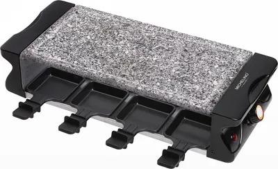 Produktbild von Michelino Raclett BBQ-Grill für 8 Personen mit 8 Steinplatte PP-Spateln Tischgrill Grill Platte mit Steinplatte ganz