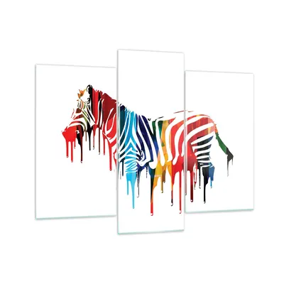 Produktbild von Bilder auf glas - Zebra Detail digital wild - 130x100cm - Glasbilder - Wandbilder - Kunstdruck - zum Aufhängen bereit - Wanddekoration aus Glas - Glas Bilder - Wandbild auf Glas - GCB130x100-3057