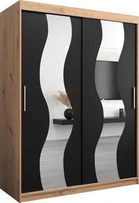 Produktbild von Kleiderschrank, Schiebetürenschrank Schlafzimmer, Schrank mit Spiegel SEWILLA 150 cm