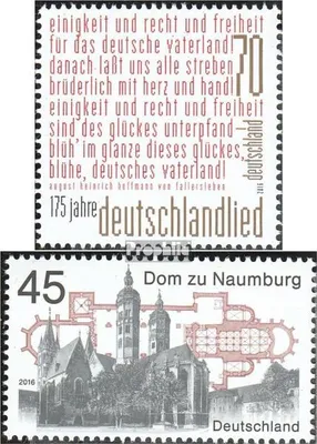 Produktbild von Briefmarken BRD (BR.Deutschland) 2016 Mi 3263,3264 (kompl.Ausg.) gestempelt 175 Jahre Deutschlandlied