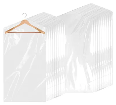 Produktbild von Kleidersack, transparente Kleidersäcke aus Kunststoff, Kleidersack für Anzüge, langer Kleidersack, Aufbewahrungssack für Kleidung, staubdichter Kleidersack, Reinigungssack, für Kleider und Anzüge, 30 Stück, 60 x 120 cm