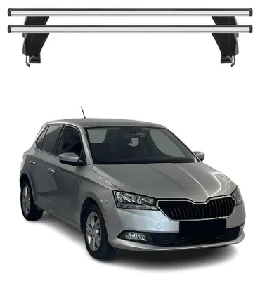 Produktbild von Menabo Dachträger Grundtäger für Skoda Fabia mk3 2014-2021 50kg Alu Silber 2 tlg, KI-generiertes Bild