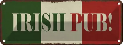 Produktbild von vianmo Blechschild 10x27 cm Irish Pub Kneipe Alkohol Essen Trinken Bar Club