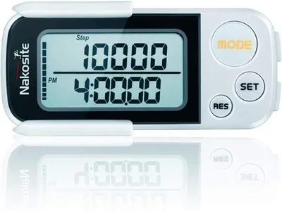 Obrázek produktu pro Přesný 3D krokoměr, fitness tracker s klipem a páskem, bez nutnosti připojení k aplikaci a telefonu, pro dámy, muže a děti. Měří v mílích nebo kilometrech, má paměť na 30 dní