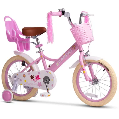 Produktbild von Velors Kinderfahrrad 14 16 Zoll Kinderfahrrad für 3-7 Jahre 1 Gang Kettenschaltung Mädchen Jungen Fahrrad Bike mit Stützräder ab 3 Jahre