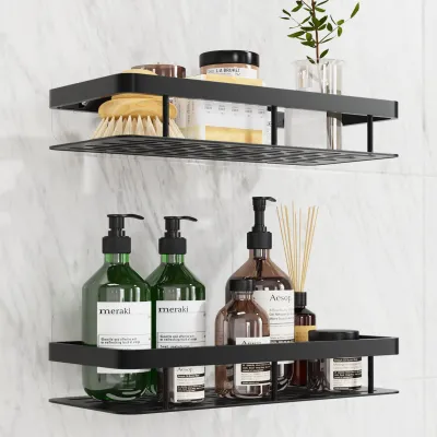 Immagine prodotto di Doccia senza foratura - Porta shampoo per bagno con 4 adesivi