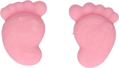 Produktbild von FunCakes Zucker Dekorationen Baby Füße Rosa Set (16 Teile)
