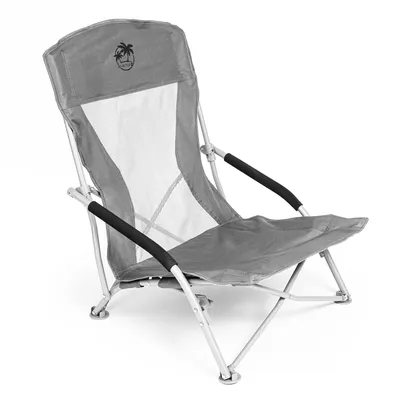 Produktbild von Campingstuhl bis 100 kg Angelstuhl Faltbar zum Strand Angeln mit Tragetasche Grau