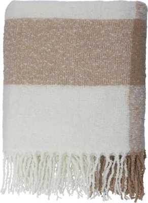 Zdjęcie produktu dla HOMLA Koc ALLORA z przędzy boucle ecru 130x170cm