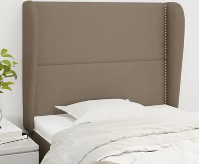 Produktbild von The Living Store Kopfteil mit Ohren Taupe 103x23x118/128 cm Stoff