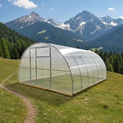 Obrázok produktu pre Skleník "Sofia" 3,5 x 10 m so 4 mm polykarbonátom. Dvere na každom konci.