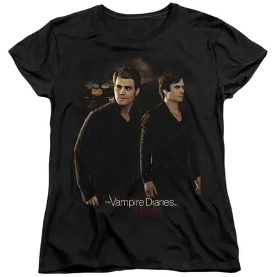 Obrázok produktu pre Tričko s motívom seriálu "Upírske denníky" – dámske, model TV37374 (veľkosť S), čierna farba
