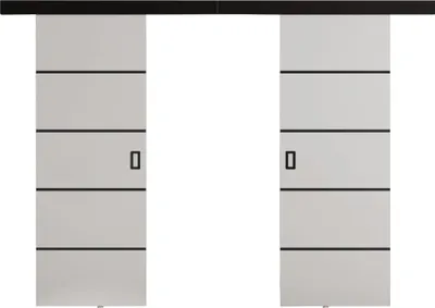 Produktbild von KIER FURNITURE Moderne Schiebetüren Duo 152 - Universal - Weiß 152x205x1,6 cm