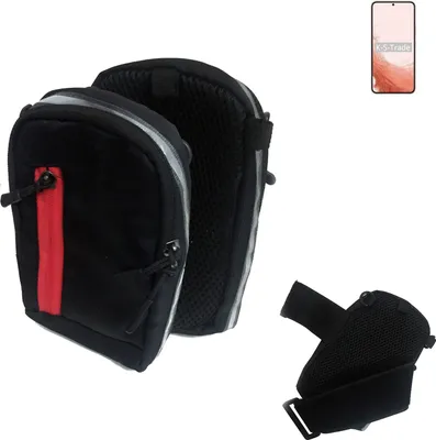 Produktbild von K-S-Trade Outdoor Gürteltasche Holster Umhängetasche kompatibel mit Samsung Galaxy S22 Exynos schwarz Handy Tasche Case travelbag Schutz Hülle