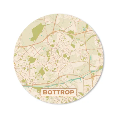 Produktbild von MuchoWow® Mauspad Mousepad Bottrop - Karte - Vintage - Stadtplan 40x40 cm - Mousepads - Maus Mat - Pad - Mausunterlage - Schreibtisch Accessoires