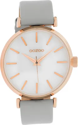 Produktbild von Oozoo Leder Damen Uhr C10143 Analog Quarz-Uhr hellgrau Timepieces D2UOC10143