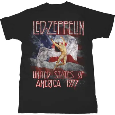 Obrázek produktu pro Led Zeppelin Stars N' Stripes USA '77. Black S Tričko