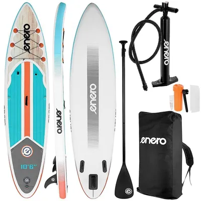 Produktbild von SUP Board aufblasbar ENERO FLOW 320 x 81 x 15 cm – Stand Up Paddle Komplettset
