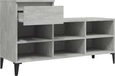 Obrázek produktu pro vidaXL Stojan na boty betonový šedý 102x36x60 cm odvozený dřevěný výrobek