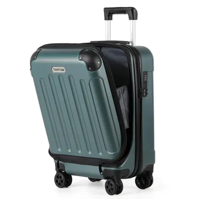 Produktbild von Hartschalen-Trolley ABS Handgepäck Koffer Rollkoffer Reisekoffer Hartschalenkoffer, mit 4 Rollen 360° Große Kapazität Trolley