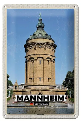 Produktbild von Blechschild Städte Mannheim Wassertrum Altstadt 20x30cm