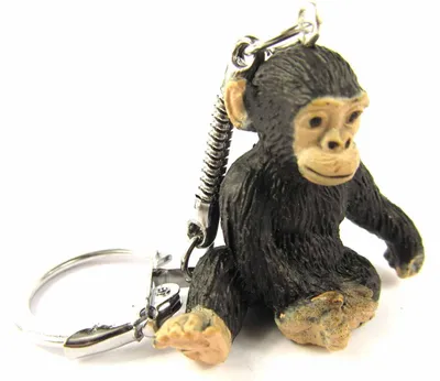 Produktbild von Schimpanse Schlüsselanhänger Miniblings Anhänger Schlüsselring Affe Zoo Gummi
