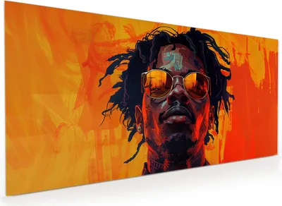 Produktbild von Küchenrückwand Spritzschutz Glas mit Motiv Künstlerischer Look 40 x 40 cm