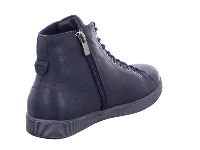 Immagine prodotto di Andrea Conti 0344900017 Scarpe da donna, stivali, sneaker alta, pelle, blu scuro - Scarpe da donna top trend, blu, pelle