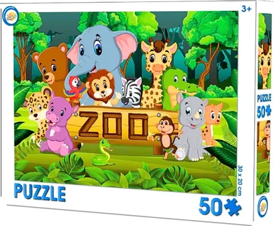 Produktbild von Zoo Kinderpuzzle 50 Teile  - Puzzle 30x20 cm