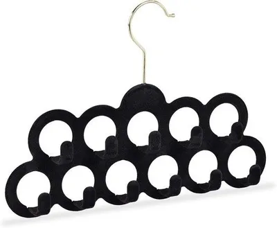 Produktbild von Famanu Halter für Schals und Accessoires - 360° drehbar, antirutsch, 11 Haken, schwarz