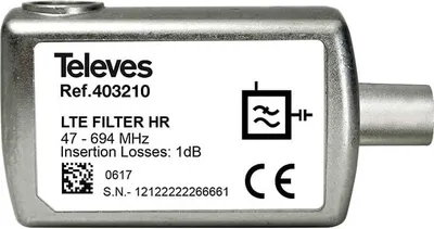Zdjęcie produktu dla Televes 403210, Srebrny, 0,733 - 0,862 GHz, 1 szt., -5 - 45 °C, 64 mm, 71 g
