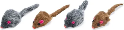 Produktbild von Karlie Spielmäuse - Katzenspielzeug - Catnip - Plüsch - Grau/Braun -