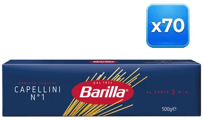 Immagine prodotto di Barilla Capellini numero 1 pasta di semola di grano duro 500g confezione da 70 pezzi