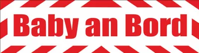 Produktbild von INDIGOS UG - Magnetschild "Baby an Bord " mit Rahmen 30 x 8 cm - Magnetfolie für Auto / LKW / Truck / Baustelle / Firma
