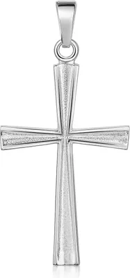 Produktbild von MATERIA Kreuz Anhänger 925 Silber - Damen Herren Anhänger Religion inkl. Schmuckschachtel KA-300