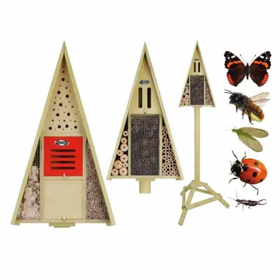 Produktbild von Esschert Design Insektenhotel auf Fuß in Giftbox; WA18