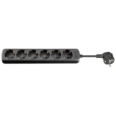 Produktbild von Goobay 96050, 3 m, Drinnen, Typ F, Typ F, Abgewinkelt, Schwarz