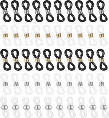 Image de Lot de 50 chaînes pour lunettes avec embouts en silicone antidérapants