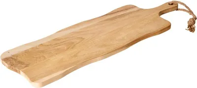 Image de Planche à découper et à servir en teck avec poignée 59x20 cm