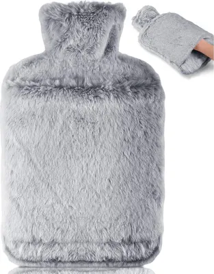 Produktbild von BOLEi Wärmflasche 2L mit Känguru-Tasche, Grau