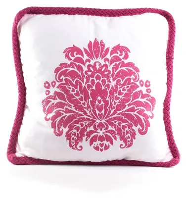 Imagen del producto de Cojín decorativo con funda extraíble, color fucsia, 45 x 45 cm
