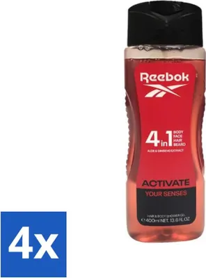 Produktbild von Reebok - Activate Your Senses - Duschgel - 4 in 1 - 400 ml - Vorteilspack - 4 Stücke