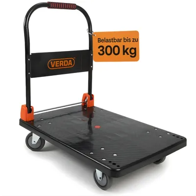 Produktbild von Platformwagen bis 300kg Tragkraft klappbar Transportwagen Handwagen Lagerwagen Transporthilfe Handwagen Lenkbarer