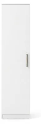 Immagine prodotto di Armadio bianco a una porta, in legno, design moderno, per la camera da letto