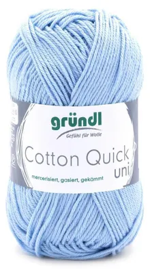 Produktbild von Gründl Baumwolle quick uni,50g.100%Baumwolle,mercerisiert,Häkel- u. Strickgarn,50g / 125 m,NS 3-4 148